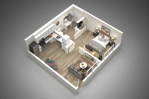 1 bed 1 bath B at Presidio Palms Apartments, Tucson, Arizona